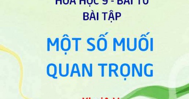 Bài tập về muối Natri clorua NaCl và Kali nitrat KNO3 - Hóa 9 bài 10
